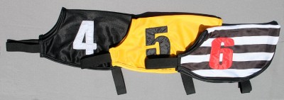 Renndecken Baju 6er Set Renndecken Baju 6er Set Windhunderennen Decken Racing Jackets